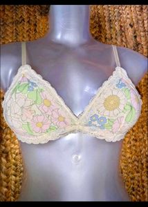 🔥 MEGA SALE 🔥 Floral Lace Trim Triangle Bra