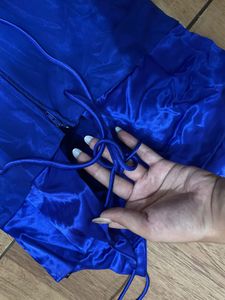 Sheer Blue silk drss
