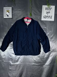 Men's Navy Blue Zip-Up Jacket