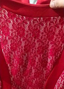Red Lace Sheath Dress