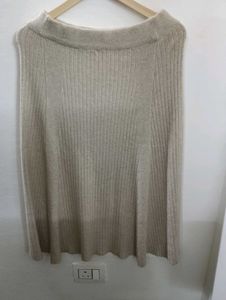 winter Ribbed Knit A-Line Skirt