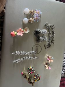Assorted Hair Accessories Set and earrings