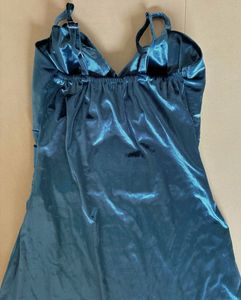Stylish Blue Mini Dress velvet