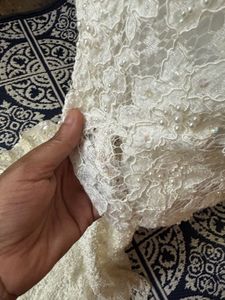 Elegant White Lace Bridal Gown