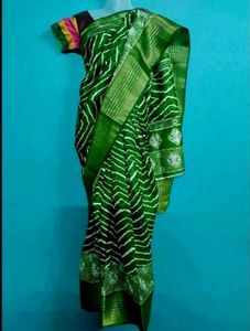 Green silk saree