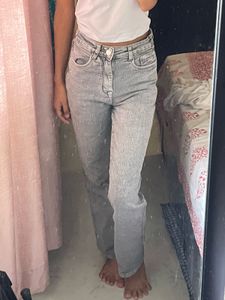 Grey Straight Fit Jeans