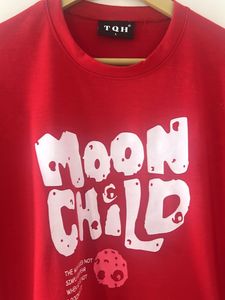Red "Moon Child" Graphic T-Shirt