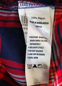 BARE DENIM Plaid Rayon Shirt