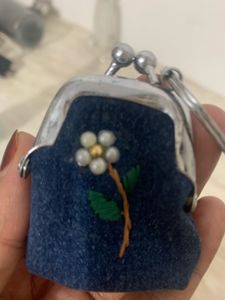 Denim Coin Purse Keychain