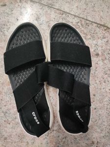 Crocs Black Strappy Platform Sandals