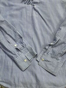 Blue Striped Button-Up Shirt