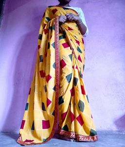 Beautiful synthetic saree with readymade blouse