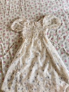 Floral Lace Puff Sleeve Dress