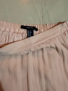 Pink Pleated Mini Skirt