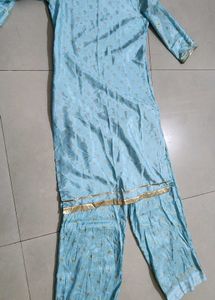 W Festive Delight Sky Blue Shimmer Suit