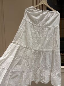 White Tiered Maxi Skirt
