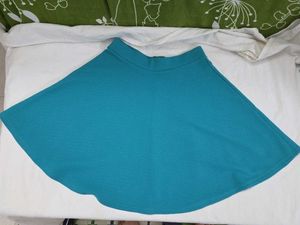 KYLIE HIGH-WAIST TEXTURED SKATER SKIRT