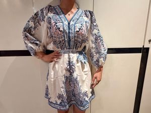 Boho Paisley Print Mini Dress