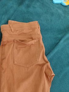 Brown High-Waisted Pants