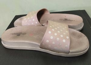 Frisbee Beige Polka Dot Casual Sliders for Women