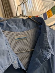 Columbia Light Blue Short Sleeve Button-Up Shirt