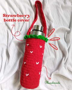 Handmade Strawberry Bottle Cover