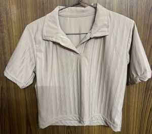 Lightweight Collared Cropped Top