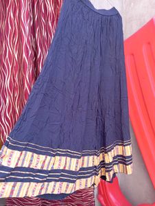 Blue Ethnic skirt plazo