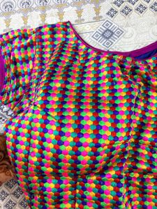 Vibrant Multi-Color Embroidered Blouse