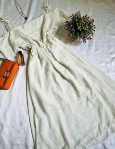 Elegant White Flowy Dress