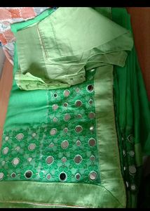Mirror Work Saree