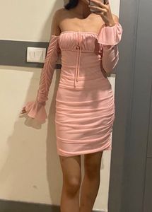 Pink Ruffle Mesh dress