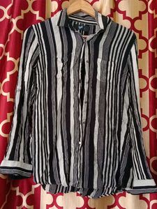 Striped Button-Up Shirt