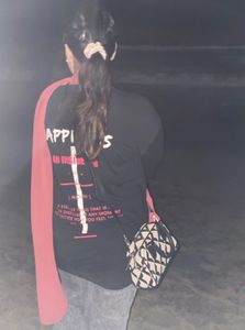 Happy Smile Black T-Shirt