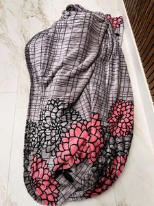 Velvet Purple Shiney Blanket Cum Bedsheet