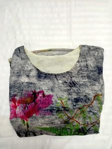 Unique Floral Print Sleeveless UP &amp; DOWN Top