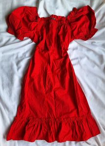 Cottage core red Dress