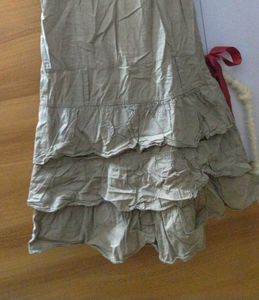 Y2K Light Grey Tiered Spaghetti Strap Dress
