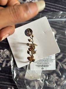 Gold Floral Wrap Ring
