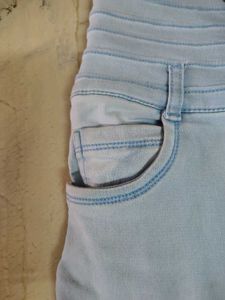 Light Blue High-Waisted Skinny Fit Jeans
