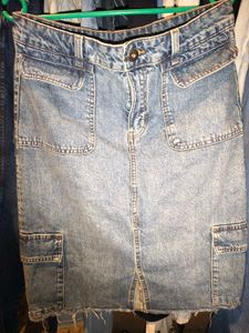 Denim Mini Skirt 32 -34 in