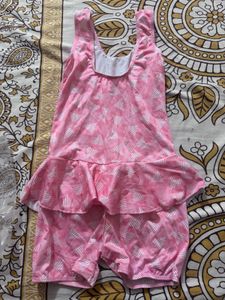 Unused Girls Pink Swimsuit with Frills