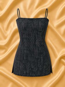 Chic Black Striped Short kurti