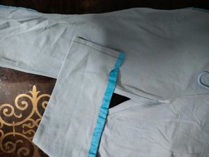 Light Blue Velour Track Pants