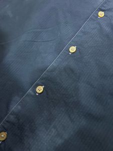 Men's Black Short Sleeve Button-Up Shirt
