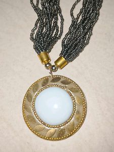 Statement Necklace with Round Pendant