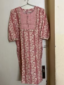 Pink Color Kurta With Pant