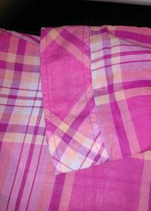 Pink Plaid cardigan