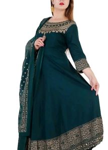 Elegant Teal Kurta Set with Dupatta