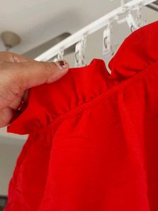 Red Off-Shoulder Top